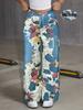 European & American Women's Retro Loose Wide-Leg Printed Jeans (N023)