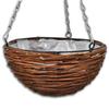 Panier suspendu - Lot de 4 rond - 25 x 13 cm - Fond plastique anti-fuite - Chaîne et cadre métal
