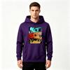 Men's Anime Demon Pattern Print Pullover Hoodie Casual Long Sleeve Hooded Sweatshirt for Daily Wear