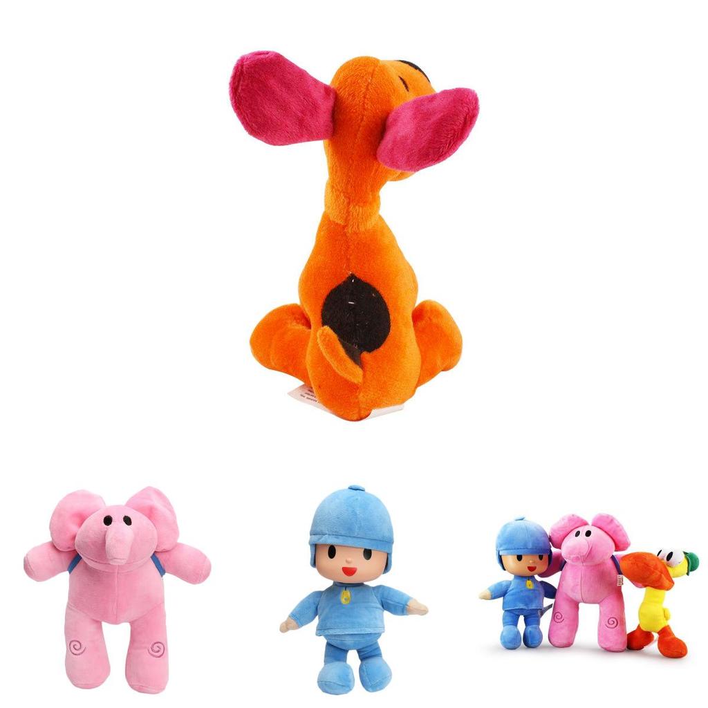 Premium Quality Set Of 4 Pocoyo Elly Pato Loula Soft Plush Stuffed Doll Toys For Children