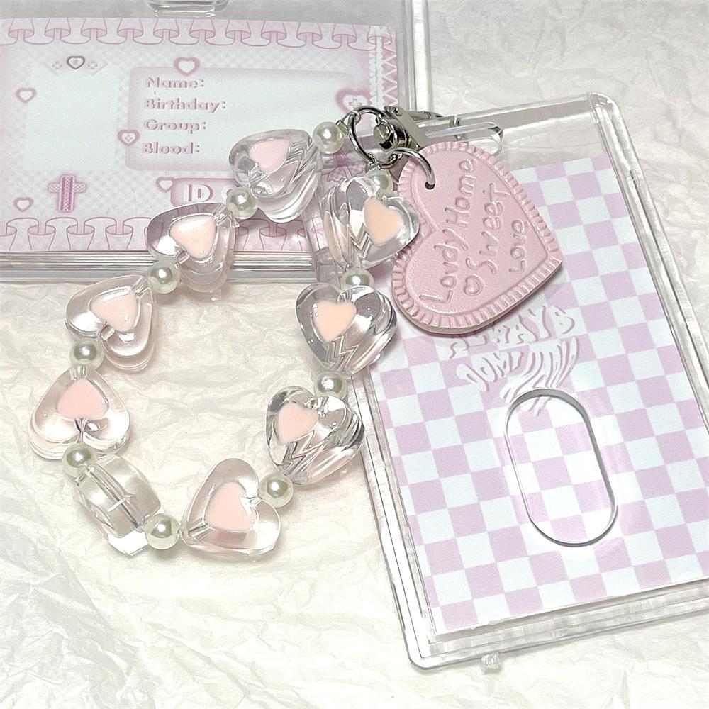 Kawaii 3-дюймовый держатель для фотокарт Kpop, акриловый кристалл, кредитный ID, держатель для фотобанковской карты, защитный чехол для автобусной карты, подвеска-брелок