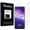 Закаленное стекло - Phonillico® - Oppo A5 Pro 5G - Набор из 4 штук - Устойчивое к царапинам - Защита экрана