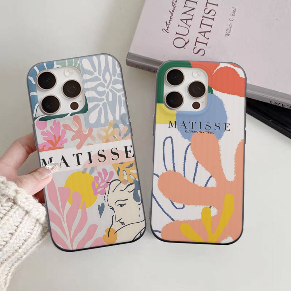 Henri Matisse Art Painting Phone Case Corrugated Pattern Phone Case For iPhone 17 Air 16 15Plus Pro Max Matte Shockprooof Cover
