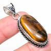 Тигровый глаз Ручная работа Ювелирный кулон из стерлингового серебра 925 пробы 1,97" S2h23
