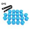 DYS Auto Shop 20Pcs 17mm Car Vehicle Wheel Center Nut Protection Cover Caps with Removal Tool