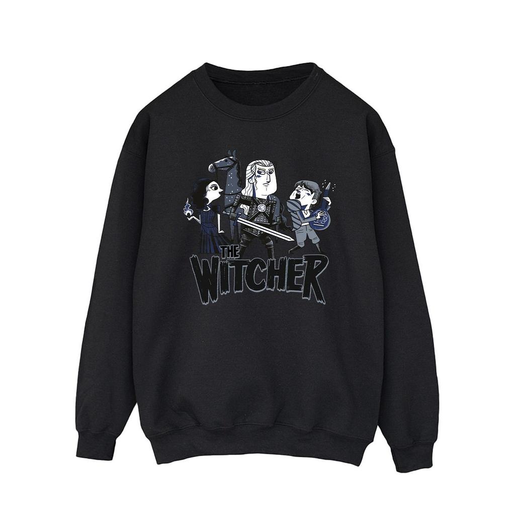 Netflix Mens The Witcher Team Illustrated Sweatshirt