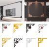 4PC Wall Decor Wardrobe Background Wall Corner Corner Stickers Room Decoration Wall Stickers DIY 3D Mirror Sticker Modern Acrylic