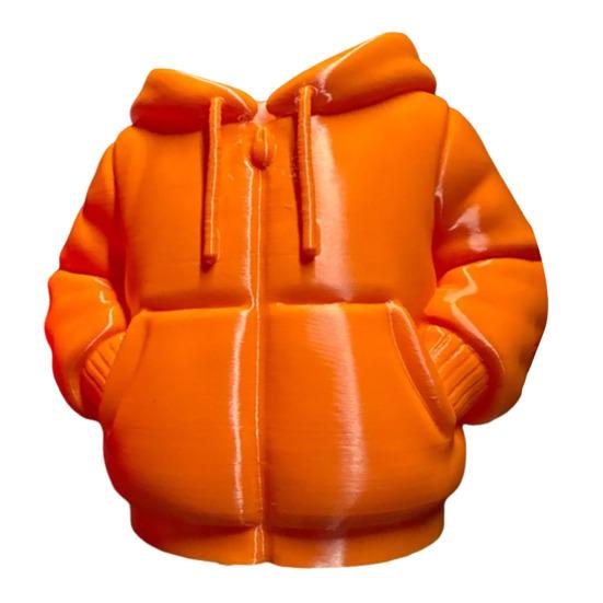 Hooded Down Jacket Pen Holder 3D Printed Down Coat Stationery Pencil Organizer Container Home Office Desktop Decoration Ornament