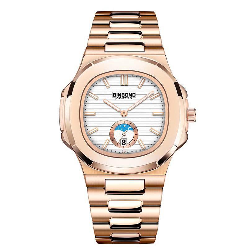 2024 New Luxury Watch Men Business Waterproof Male Clock Luminous Date Stainless Steel Square Quartz Men Watch