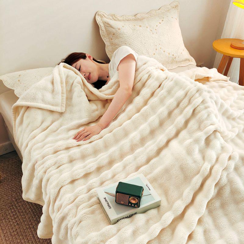 Утолщенное фланелевое одеяло из пузырчатого бархата: Чехол для дивана, офисная шаль, плед для кондиционера