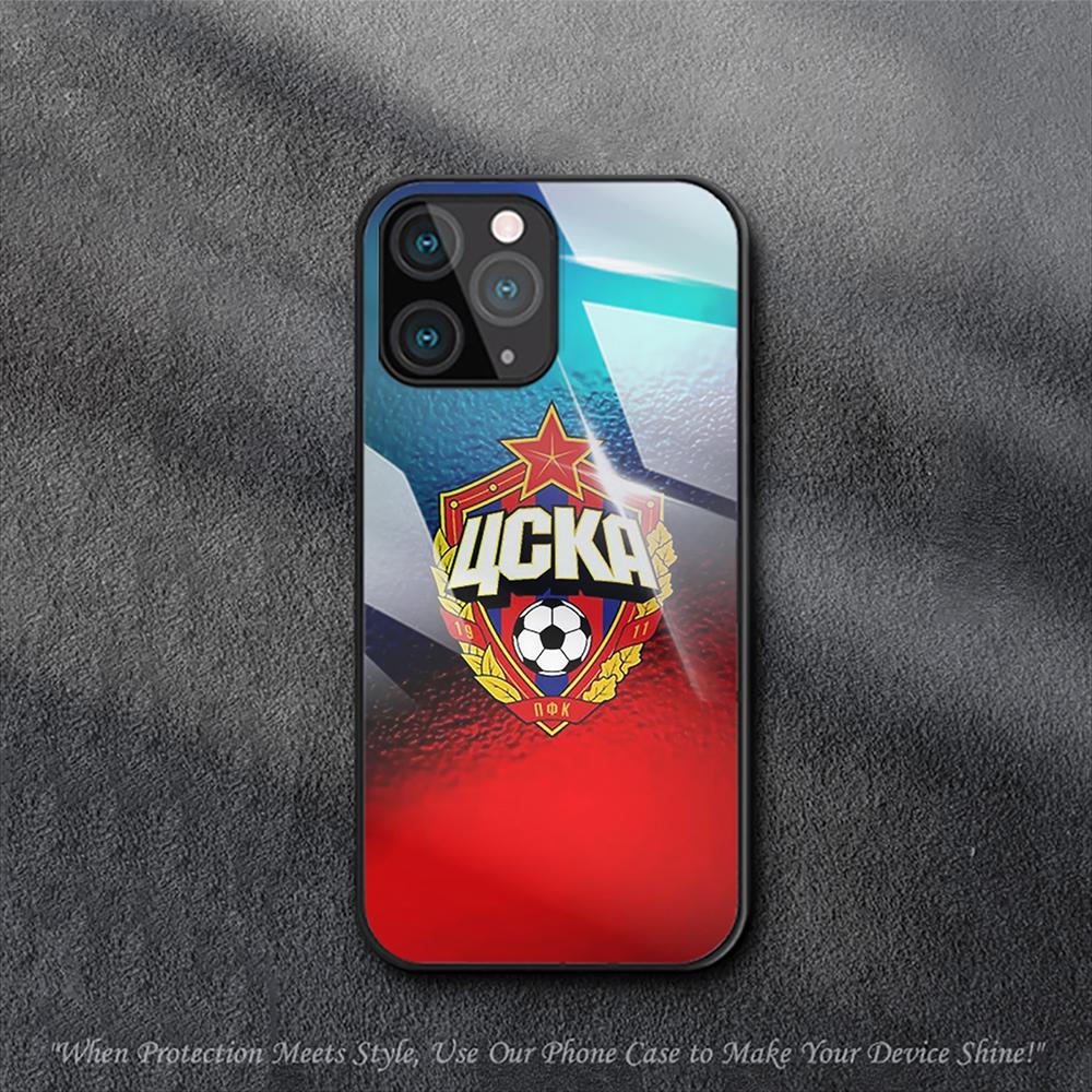 Футбольный Клуб ПФК ЦСКА Москва Чехол Для iPhone Samsung Galaxy Redmi Note S 17 16 15 14 13 20 24 25 54 Pro Max Ultra Fe Air Закаленное Стекло