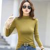 Bottoming Shirt Women's Half Turtleneck Elastic Slim Solid Color Inner Wear 2024 Spring And Autumn New Versatile Long-sleeved T-shirt