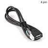 Car Usb Cable Adapter Extension Cable Adapter 4Pin 6Pin For Car Radio Stereo Auto Accessories