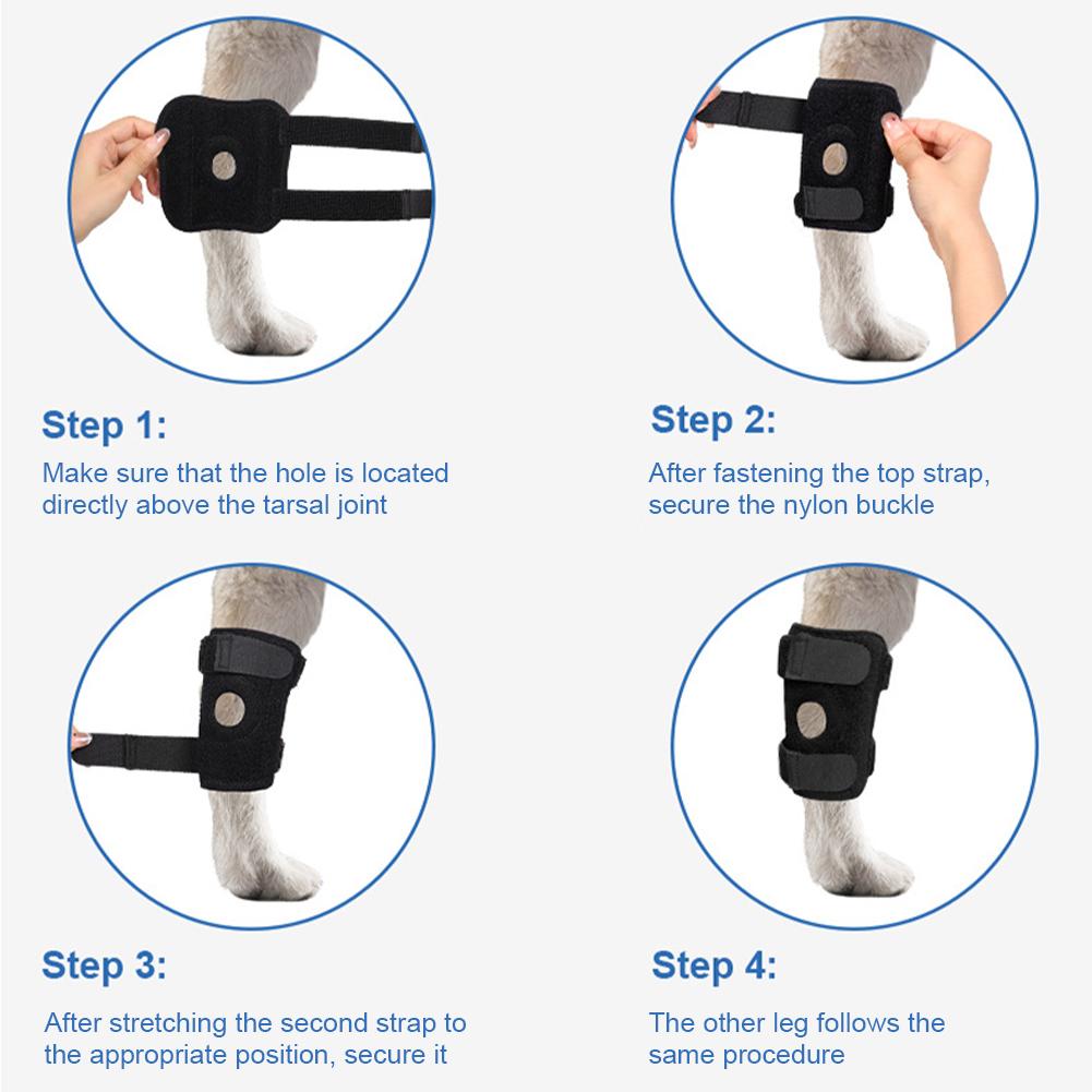 Поддержка скакательного сустава собаки Канинская Задняя Травма Восстановление Фиксация Поддержка Ноги Бандаж Облегчение Боли Наколенники для Собаки Наколенник Поддержка Сустава Обертывание Домашний Питомец Восстановление