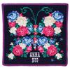 Blooming Anna Sui Chenille Handkerchief Rose Handkerchief Product (Navy / 25cm) Women's Towel/Hand Towel, Number 000478-0001-03