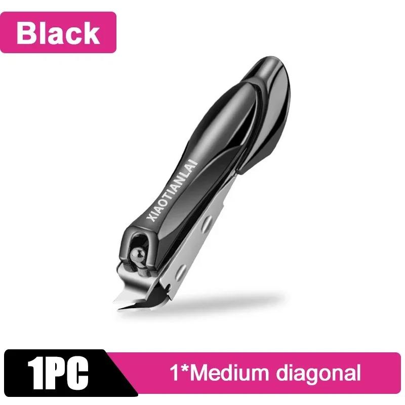 Кусачки для ногтей из нержавеющей стали Очиститель для ногтей и щипчиков для ногтей Средства личной гигиены Инструменты для обрезки Кусачки для ногтей с защитой от брызг