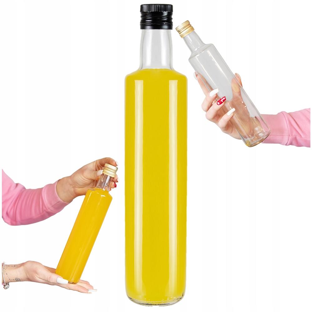 Butelka Szklana Dorica 500Ml Bezbarwna Z Dozownikiem Na Oliwę Ocet 0,5L