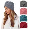 1Pc Women Headwear Cancer Chemo Beanie Hat Hair Loss Turban Solid Color Knitted Cap Head Wrap Polyester