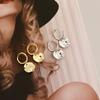 Earrings Accessories Round Disc S925 Sterling Silver Ear Buckle Earrings Women