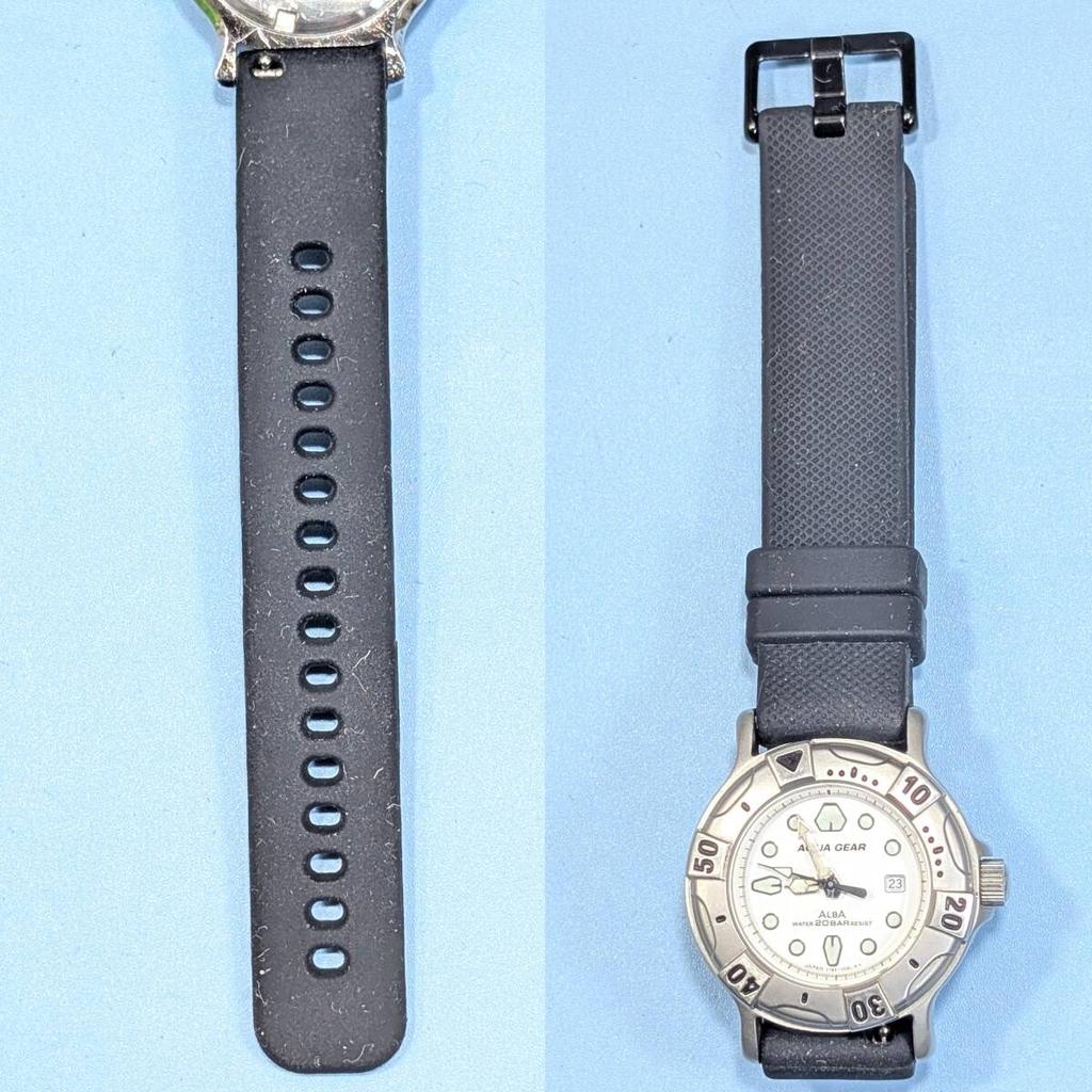 Seiko ALBA AQUAGEAR Женские часы на батарейке с ремешком, Заменены, Состояние, Q-22