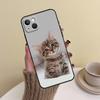 Наборные коты Милый чехол для телефона для iPhone 14 Pro Max 17 Air 16 15 11 12 13 Pro Max mini 16 Plus 16e Чехол Funda