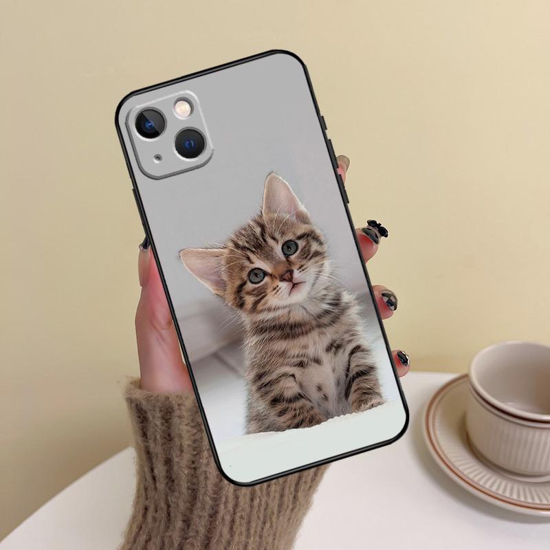 Наборные коты Милый чехол для телефона для iPhone 14 Pro Max 17 Air 16 15 11 12 13 Pro Max mini 16 Plus 16e Чехол Funda