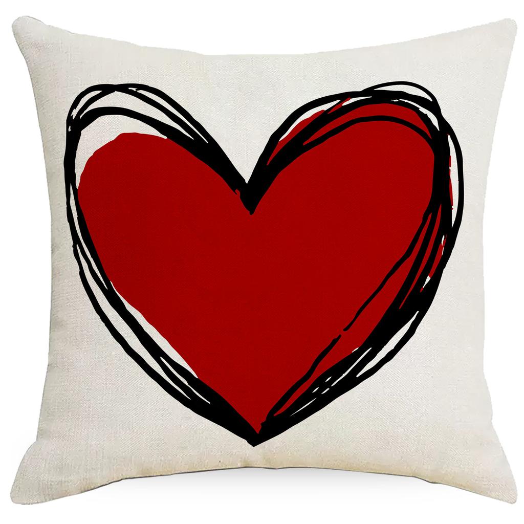 Новая наволочка на День святого Валентина Красная Любовь Дом Диванная подушка Офисная наволочка