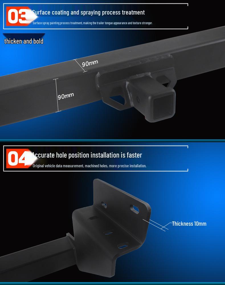 Крюк для буксировки и кронштейн фаркопа для пикапа Ford Ranger, для модификации Raptor