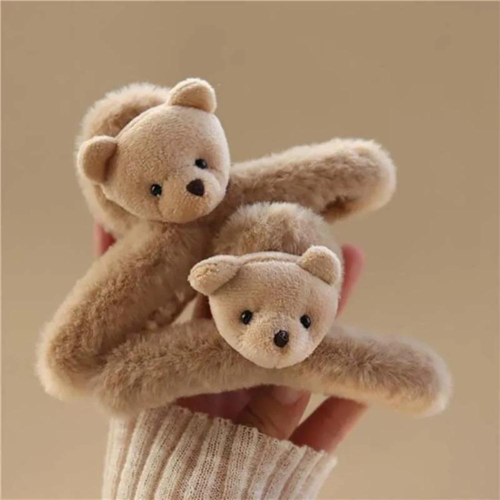 Plush Cute Bear Plush Clasp Bring The Little Bear Hairpin Ponytail Hairpin Women