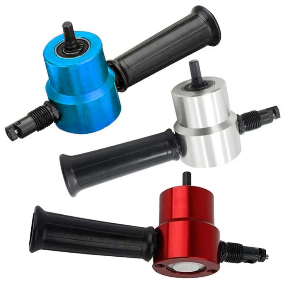 Adjustable Double Head Nibbler 360 Degree Rotary Plate Punch Cutter Sheet Metal Cutting