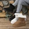 Fashion 2025 New Women Boots Winter Flat Wear-resistant Soft Plus Boots Velvet Warm Women Shoes Fashion Bow Round Toe Elegant Snow Boots