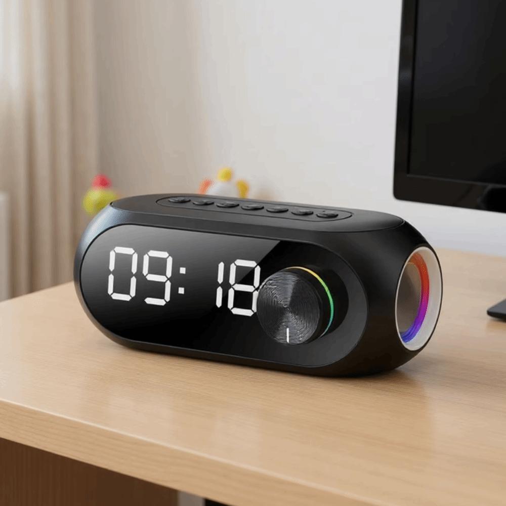 Portable Car Alarm Clock Rechargeable Desktop Small BT Speaker Heavy Subwoofer BT Speaker Outdoor