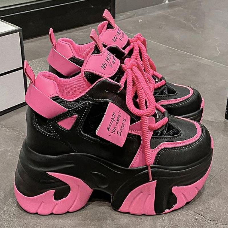 Женские кроссовки на высокой платформе 2025, спортивные женские кроссовки на толстой подошве, вулканизированная обувь, женские массивные кроссовки, zapatillas mujer 10 см