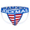 Бандажи JOCKMAIL, модные мужские стринги в полоску, сексуальные трусы с низкой талией и Т-образной спинкой, спортивные трусы-стринги, повседневное мужское нижнее белье-бикини