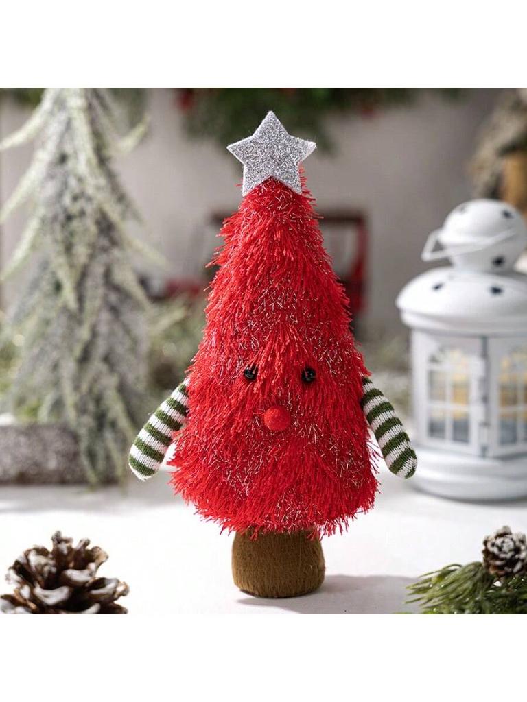 1 шт. Мини Рождественские елки Мультяшная кукла Домашние настольные украшения Окно Рождественская Искусственная Рождественская елка Украшение для вечеринки Подарки