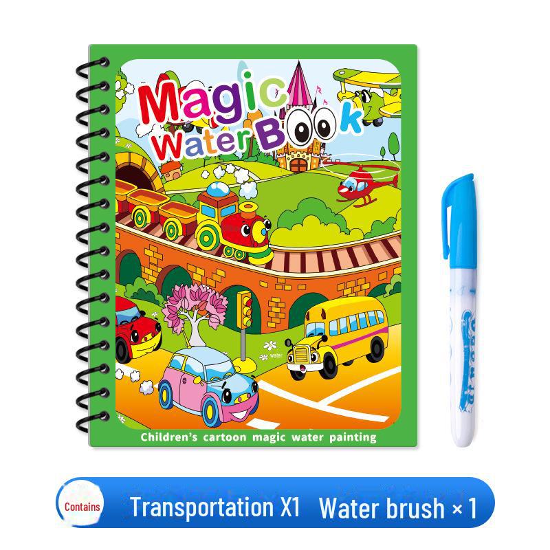 Повторяющаяся книга для рисования на воде: Развивающая игрушка для мальчиков в детском саду - Прозрачные акварельные краски для бесконечного удовольствия от рисования
