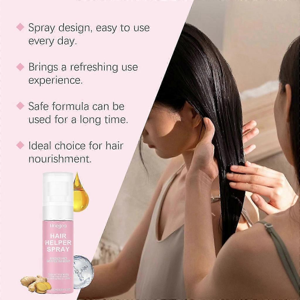 Nourishing Ginger & Coffee Hair Spray for Deep Moisturizing, Strengthening, and Promoting Hair Growth Easy Daily Use for All Hair Types