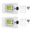 2Pcs Large Universal Thermostat Lock Box with Modifiable Password, Clear Thermostat