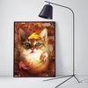 Full Square Diamond Embroidery Cat 5D DIY Diamond Painting Animal Cross Stitch Autumn Home Decor Gift