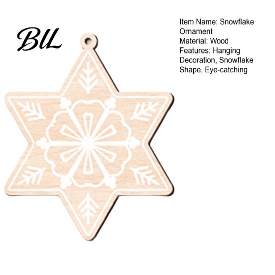DIY Crafts for Kids Wooden Christmas Snowflake Ornaments, Rustic Xmas Tree Hanging Decorations, Boho Decorations Home Winter Wonderland Tree, Holiday
