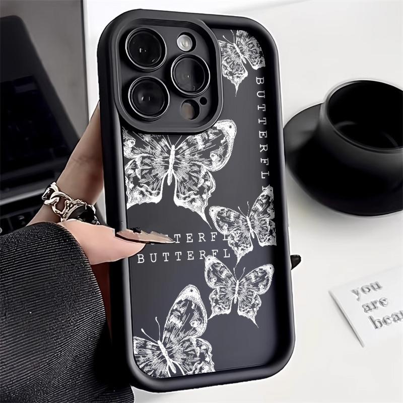 Retro Butterfly Flowers Silicone Case For Samsung A14 A34 A54 A55 5g A53 A23 A32 A52 A25 A24 A52S A15 A13 A05S Soft Phone Cover