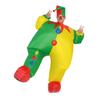 Christmas Doll Clown Red Nose Cute Funny Costume Inflatable Christmas Party Kigurumi Air Filled Disguise Costume Set Hat Included Battery Operated