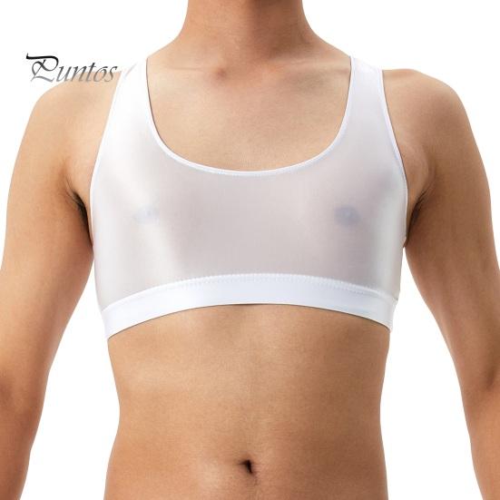 Мужской сексуальный глянцевый шелковистый жилет с круглым вырезом без рукавов, топы на бретельках, сплошной цвет, узкие топы с гладкой поверхностью