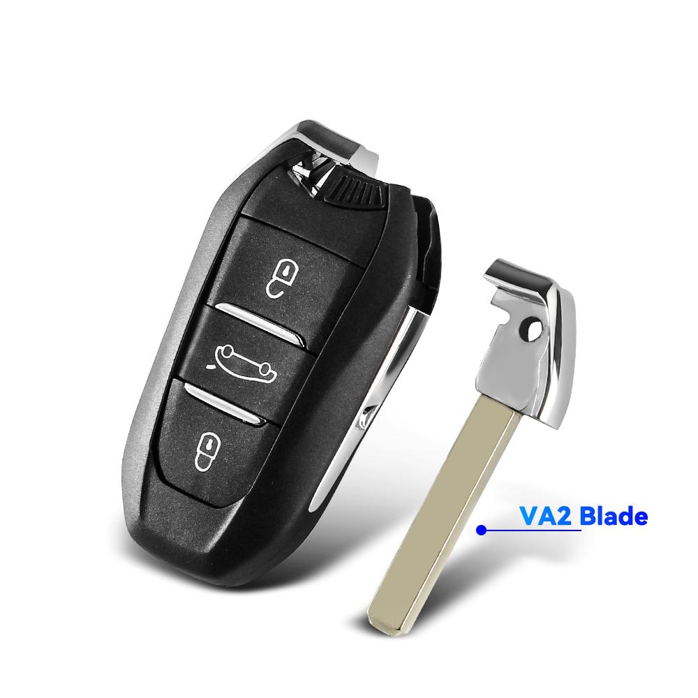 KEYYOU Car Key Case For Peugeot 208 301 308 508 3008 5008 For Citroen C3 C4 C4L C5 Picasso DS5 DS6 VA2/HU83 Remote Key Shell