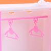 Plastic Dollhouse Wardrobe Double-deck Doll Furniture Fashion Doll Closet  DIY Toy