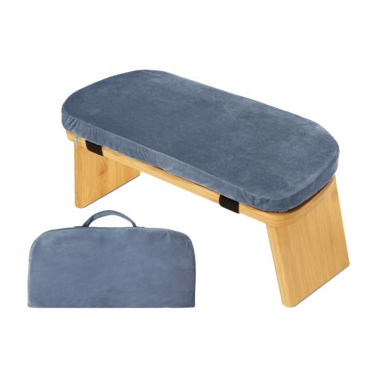 Деревянная скамья для медитации Эргономичный складной стул для медитации с подушкой Сверхпрочный Портативный Стул для медитации Сэйдза Молитва Йога Коленопреклоненный стул