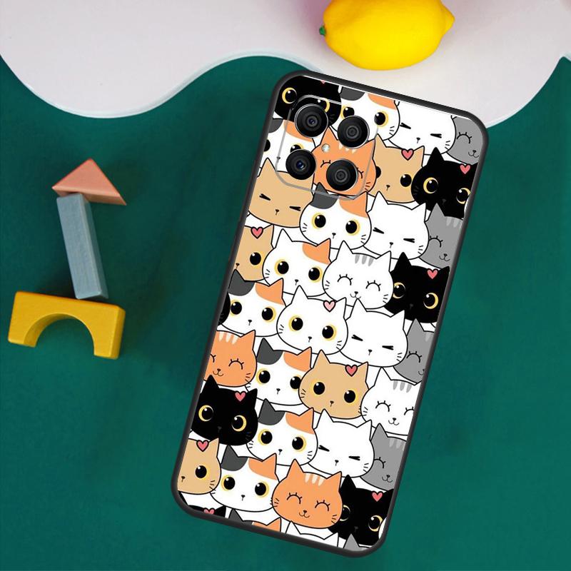 Милый Чехол С Рисунком Кота Котенка Для Honor 200 Pro 50 70 90 X9a X8a X8 X9 X8b X9c X9b Honor Magic 7 Lite 5 6 Pro Чехол