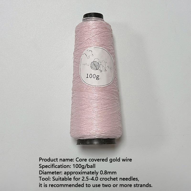 100 г/моток пряжа Super Flash Silver Wrap Core золотая и серебряная нить блестящая серебряная вощеная нить 0,8 мм