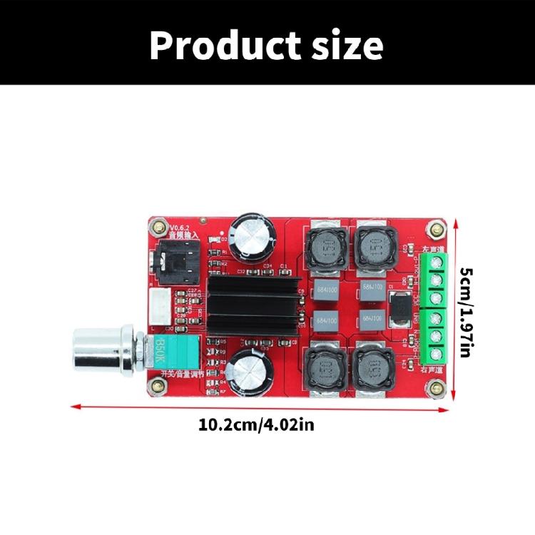 XH M189 2x50W Digital Amplifier Board TPA3116D2 DC5-24V Enhances Auditory Experience in Home Setups