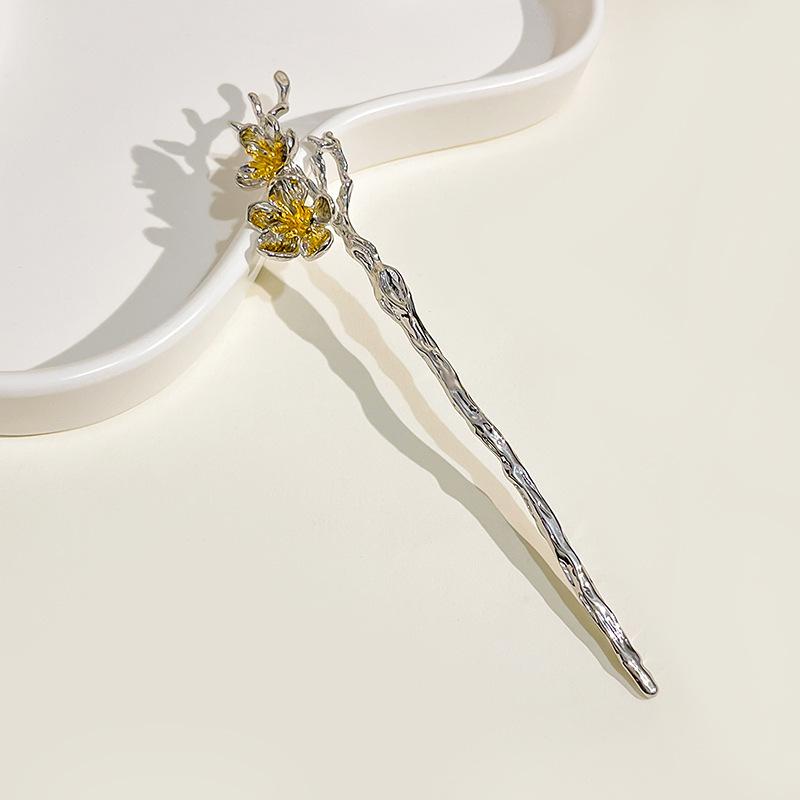 Национальный стиль Новая китайская заколка для волос Жидкий металл Бабочка Заколка Полумесяц Набор Бриллианты Винтаж Бамбуковые сочленения Кисточка Заколка для волос Прическа Заколка